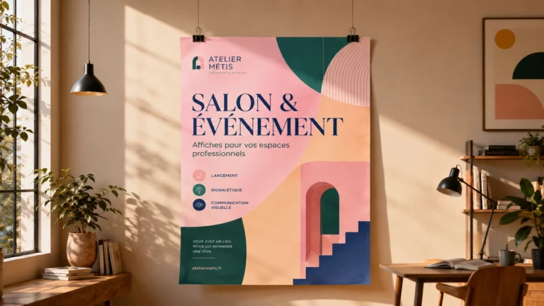 Affiche A1 grand format imprimée pour vitrine et événement