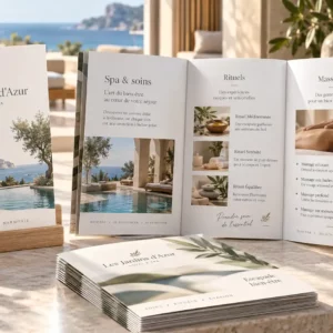 Brochure personnalisée pour séminaires, réceptions et événements dans un hôtel ou domaine