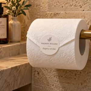 Autocollants ronds pour papier toilette en six diamètres, de Ø 3 à Ø 8 cm